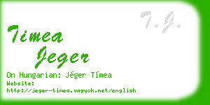 timea jeger business card