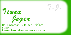 timea jeger business card